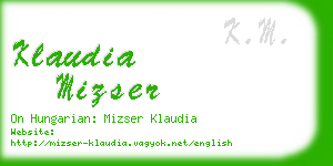 klaudia mizser business card